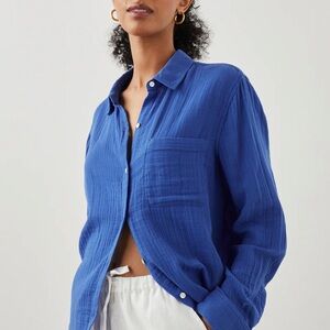 NWT Rails Ellis cobalt blue button down shirt